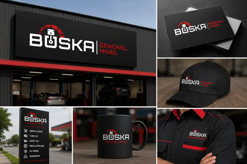 Branding Logo Bengkel Boska