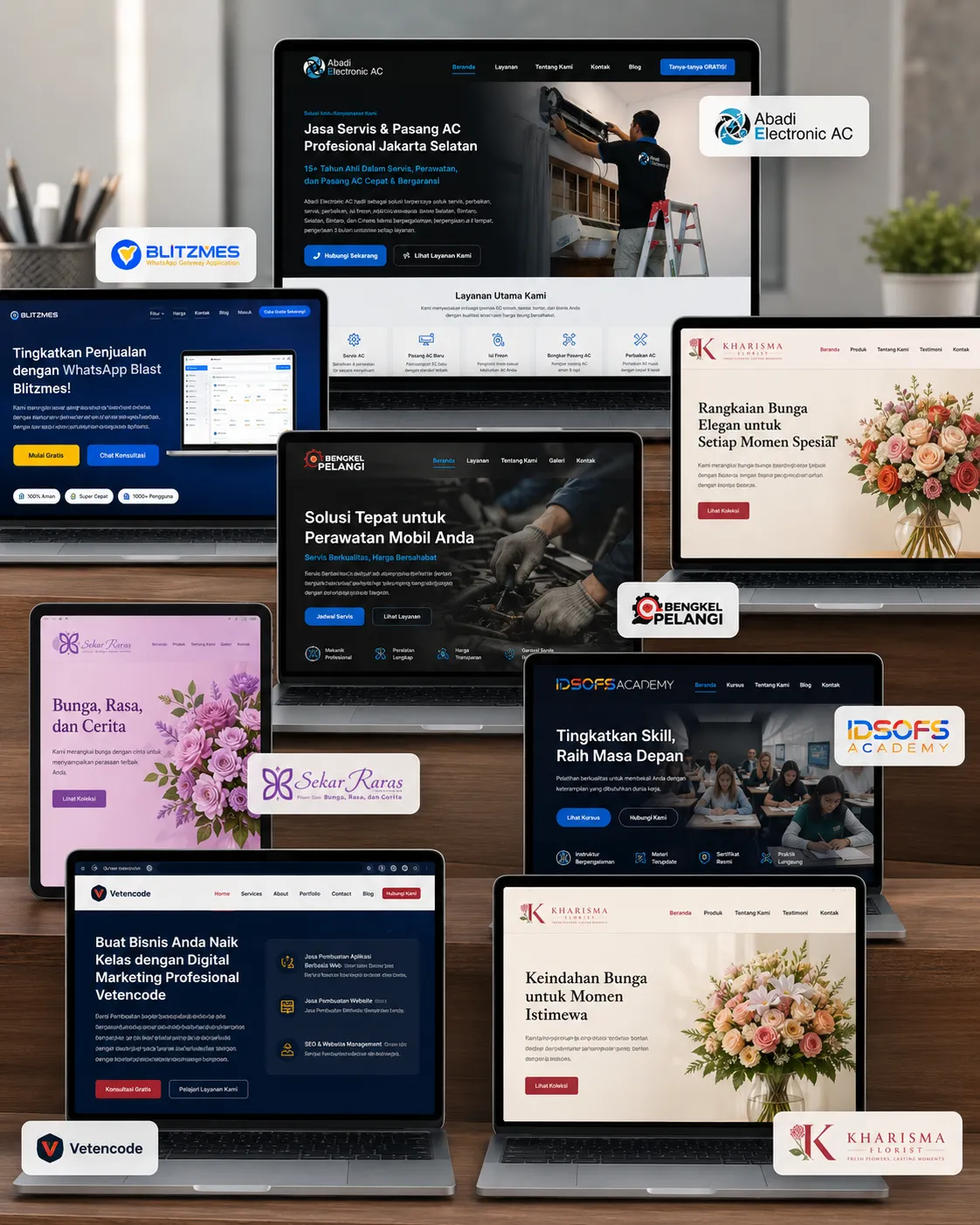 Mockup Portofolio Jasa Pembuatan Website Worthentik